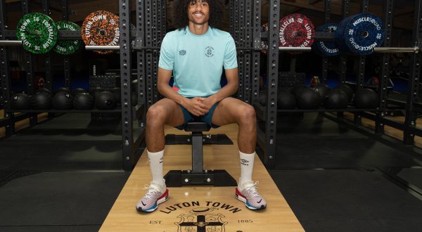 Luton Town Football Club unveil their latest signing, Tahith Chong, at Luton Town Training Ground, Luton, England on the 12 July 2023. Copyright: xDavidxHornx PMI-5627-0043