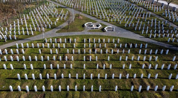 22.02.2021., Potocari, Bosna i Hercegovina - Fotografija iz zraka Memorijalnog centra Srebrenica-Potocari. Photo: Armin Durgut/PIXSELL