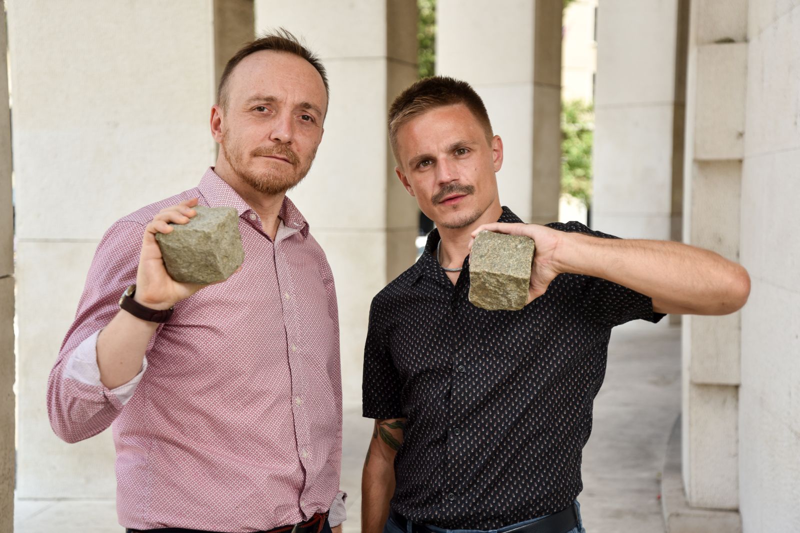 02.07.2023., Zagreb - Zvonimir Dobrović i Bruno Isaković, pokretaci Nagrade Nada Dimic i Vesna Kesic. 

Photo Sasa ZinajaNFoto