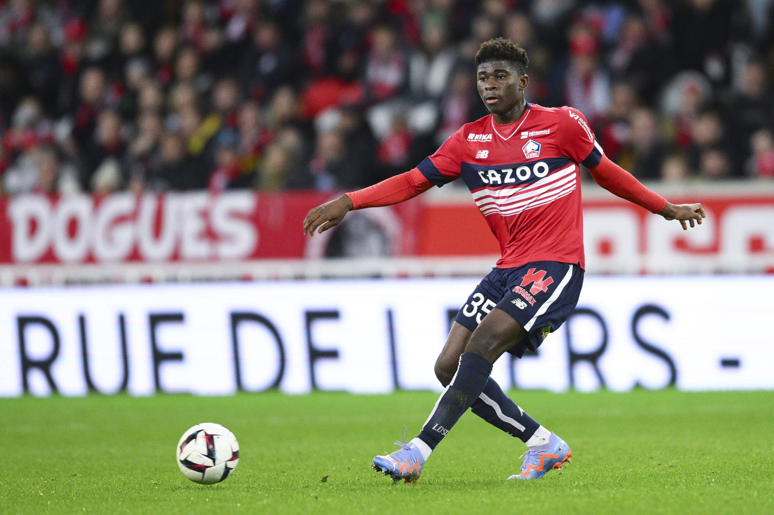 Carlos Noom Quomah Baleba LOSC FOOTBALL : Lille vs Troyes - Ligue1 - 15/01/2023 JBAutissier/Panoramic PUBLICATIONxNOTxINxFRAxITAxBEL