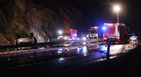 04.08.2023.,Vrgorac-Tri osobe smrtno stradale u sudaru dva vozila na A1 prije izlaza Ravca u smjeru Dubrovnika.Zbog ocevida smjer prema Dubrovniku zatvoren je za promet. Photo: Ivo Cagalj/PIXSELL