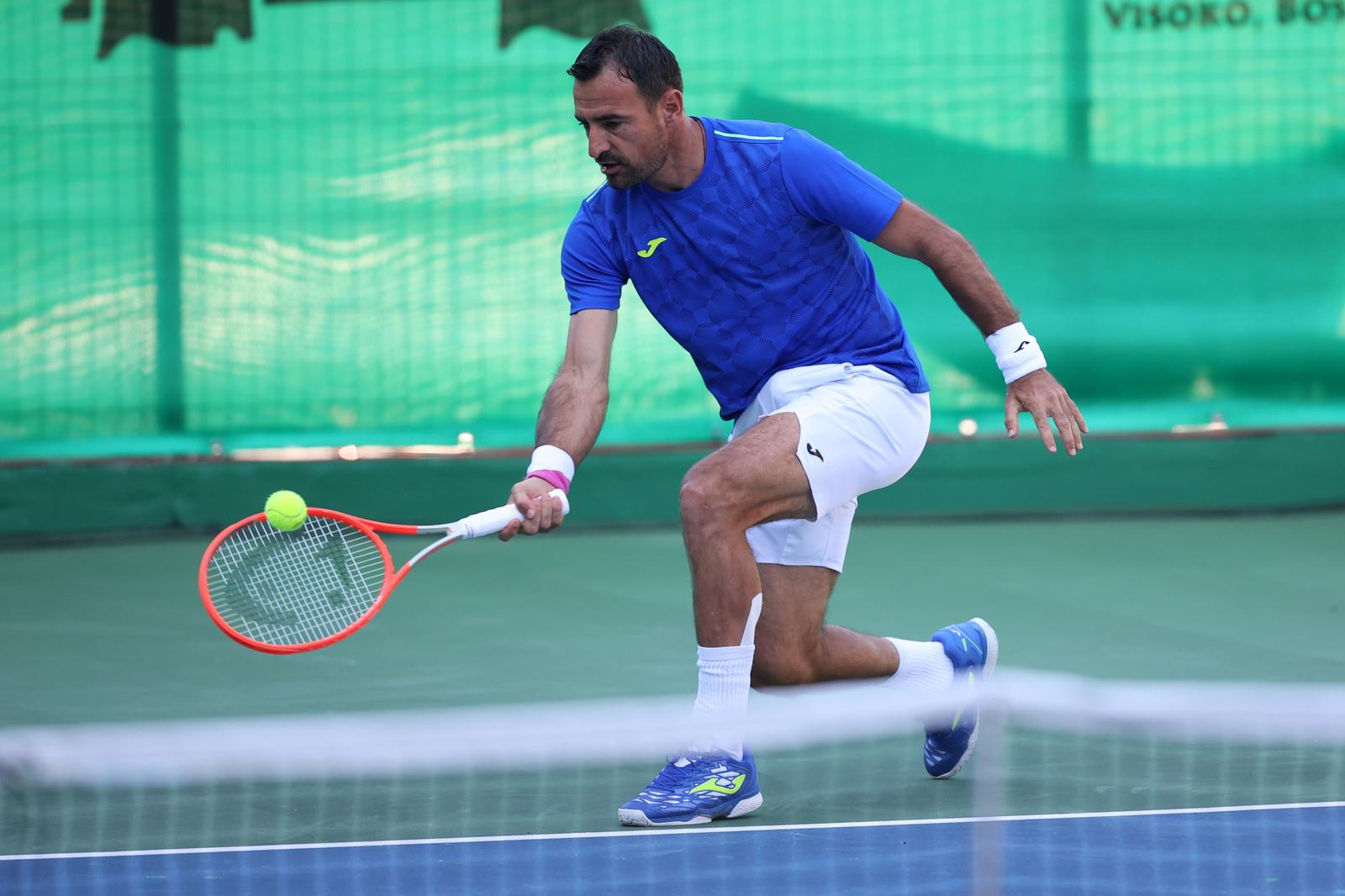 13.07.2022., Visoko, Bosna i Hercegovina - Novak Djokovic odigrao je s Ivanom Dodigom ekshibicijski teniski susret u Visokom.  Photo: Armin Durgut/PIXSELL
