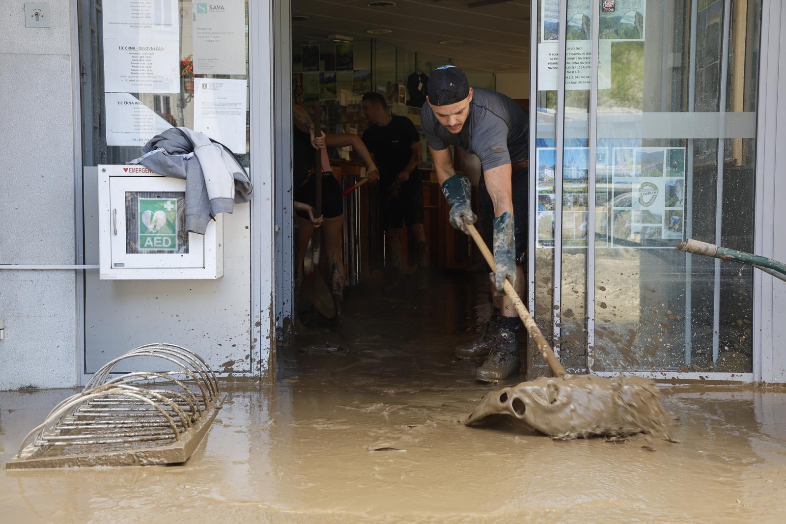 07.08.2023., Slovenija, Crna na Koroskem - Saniranje posljedica katastrofalnih poplava.  Photo: Borut Zivulovic/PIXSELL/F.A. BOBO