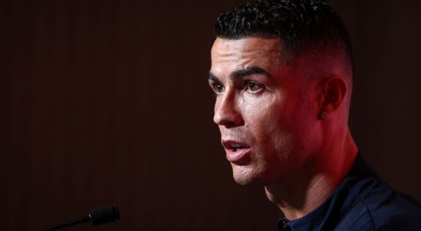 epa10844703 Portugal national team soccer player Cristiano Ronaldo attends a press conference during the preparations for the qualifying stage for the UEFA Euro 2024, in Oeiras, outskirts of Lisbon, Portugal, 06 September 2023. Portugal will play against Slovakia on 08 September and Luxembourg on 11 September in the UEFA EURO 2024 qualifiers.  EPA/RODRIGO ANTUNES