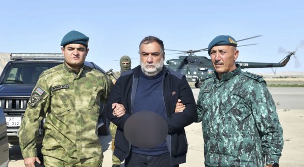 epa10885881 A handout photo made available by the State Border Service of Azerbaijan shows Ruben Vardanyan, a former head of Nagorno-Karabakh, detained by Azerbaijani border guards, Azerbaijan, 27 September 2023. The State Border Service of Azerbaijan detained Vardanyan at the Lachin border checkpoint while trying to leave the territory of Azerbaijan and enter Armenia. In 2022, Russian billionaire Vardanyan announced that he was renouncing Russian citizenship and moving to Nagorno-Karabakh with an Armenian passport. Later, he received the post of head of the government of the Nagorno-Karabakh, and after the start of the blockade of the Lachin corridor (linking Nagorno-Karabakh with Armenia) he was relieved of his post. Until recently, Vardanyan remained in Nagorno-Karabakh. The Government of Armenia has appealed to the European Court of Human Rights (ECHR) on the issue of ensuring the protection of the ex-Minister of State of Nagorno-Karabakh and former head of the Troika Dialog company Ruben Vardanyan.  EPA/STATE BORDER SERVICE OF AZERBAIJAN / HANDOUT  HANDOUT EDITORIAL USE ONLY/NO SALES