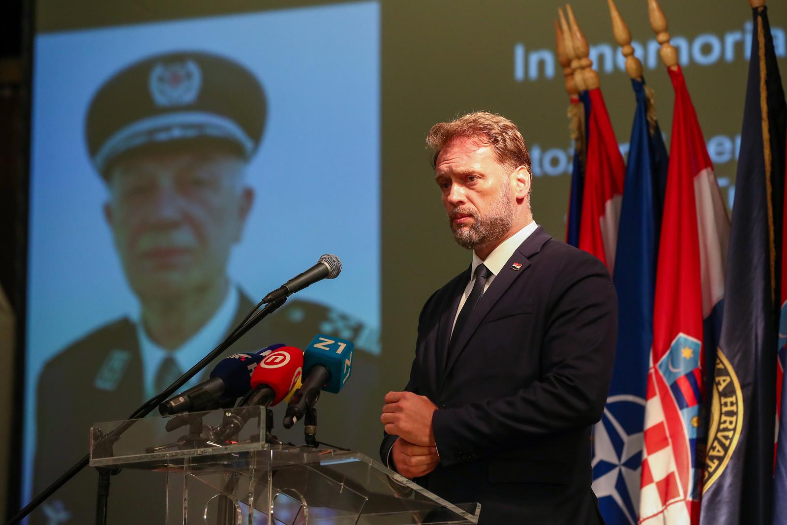 07.09.2023., Zagreb - Komemoracija za generala Antona Tusa. Ministar Mario Banozic. Photo: Matija Habljak/PIXSELL