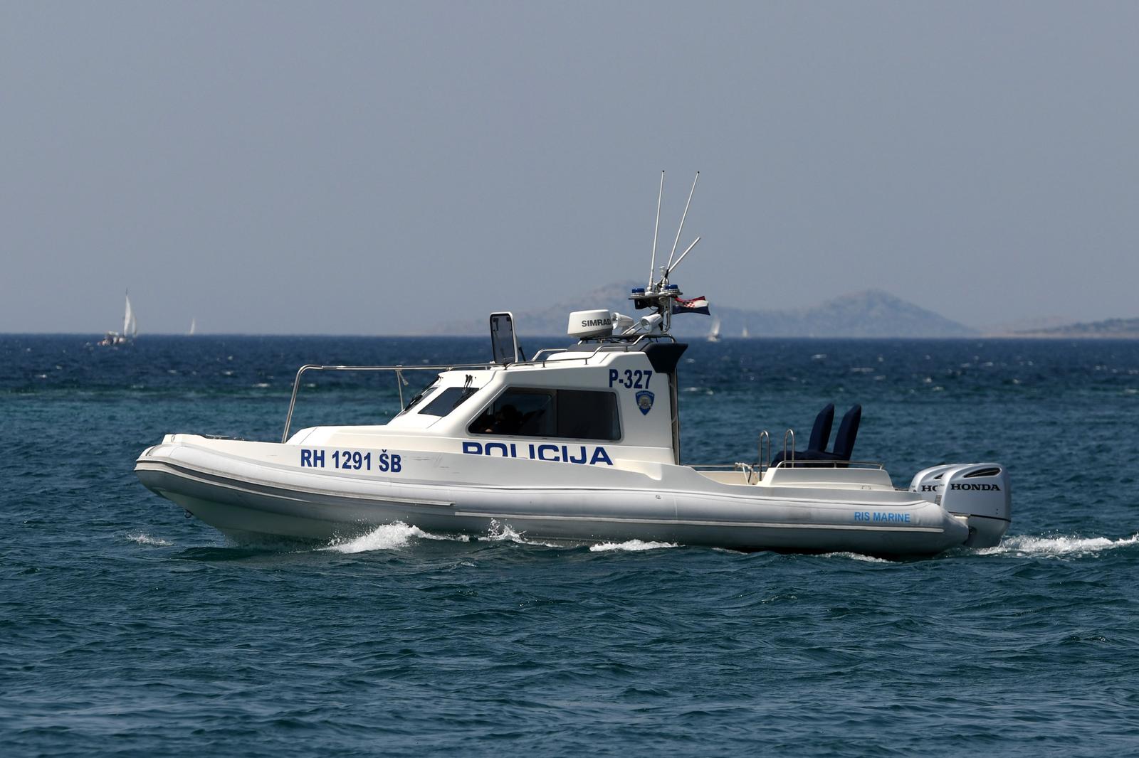 12.07.2023., Tribunj - Pomorska policija u ophodnji kod Tribunja.  Photo: Hrvoje Jelavic/PIXSELL