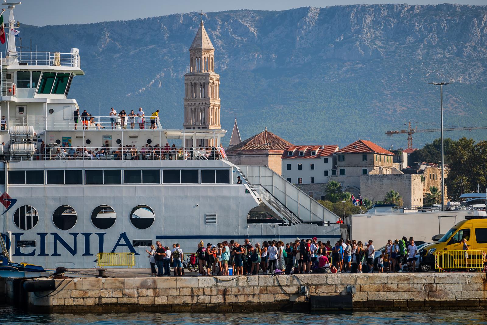 26.08.2023., Split - Zadnji vikend u kolovozu u Trajektnoj luci Split. Photo: Zvonimir Barisin/PIXSELL