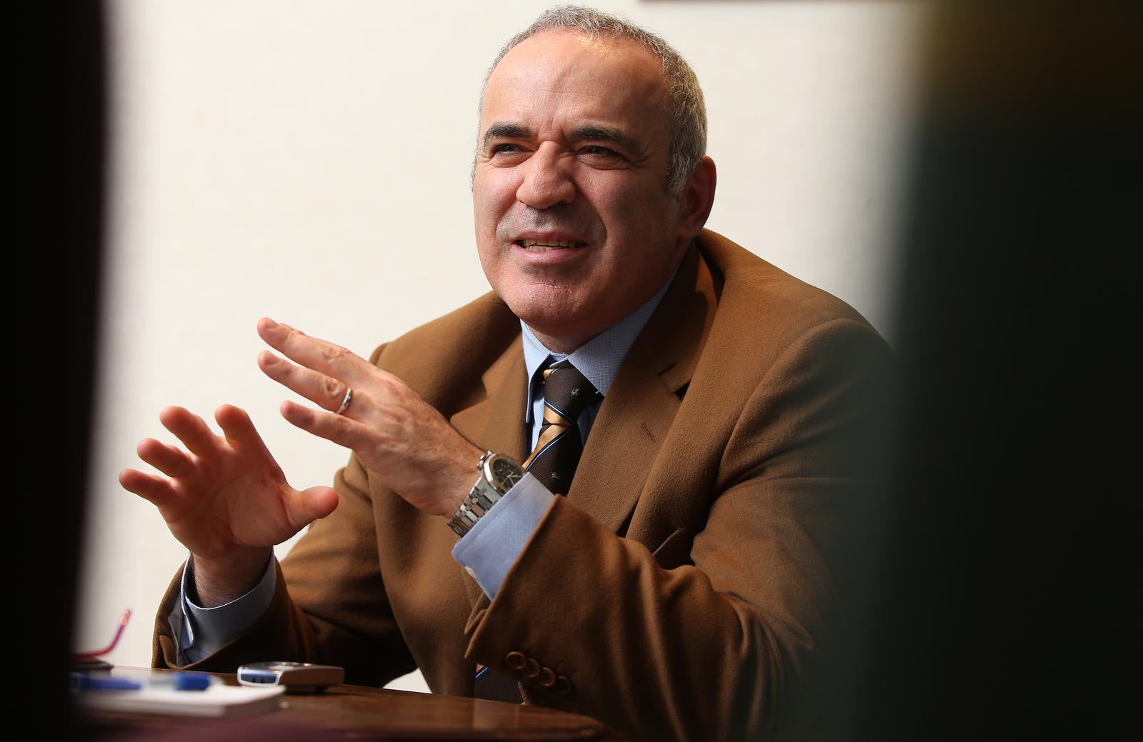 28.12.2015., Zagreb - Proslavljeni ruski sahovski velemajstor, bivsi svjetski prvak Gari Kasparov. "nPhoto: Robert Anic/PIXSELL