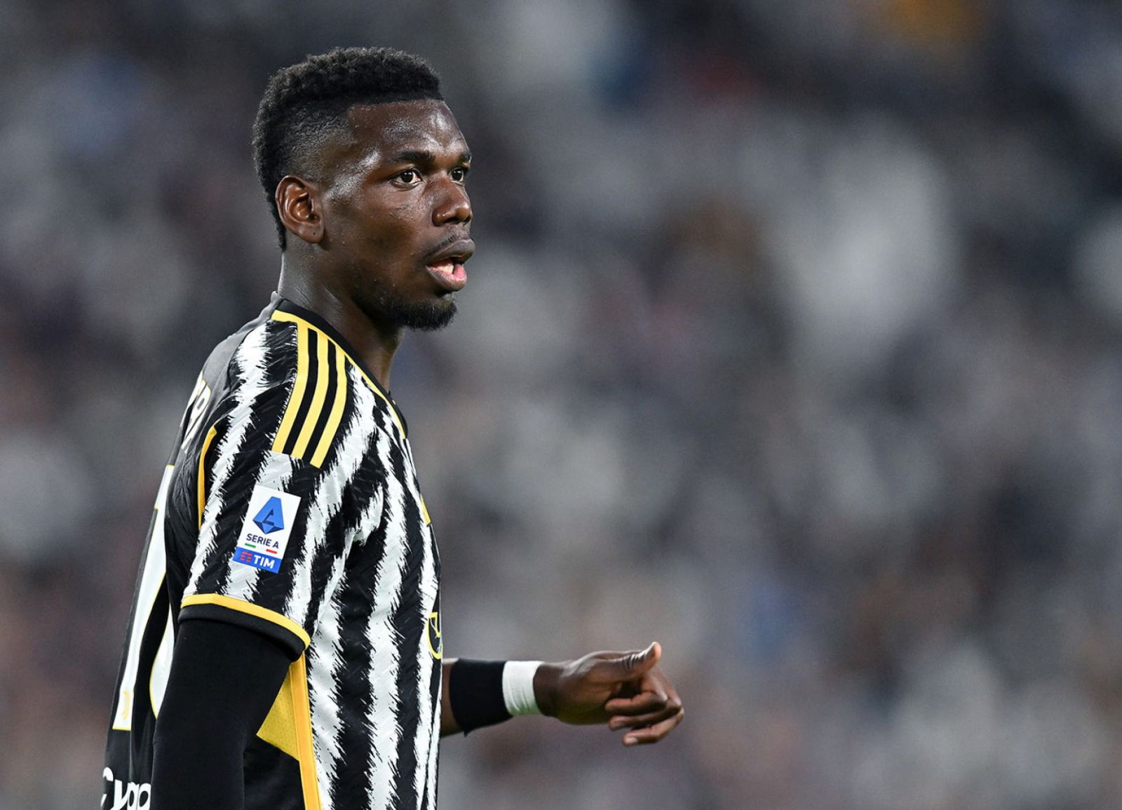 epa10855201 (FILE) A file photograph dated 14 May 2023 shows Juventus' Paul Pogba reacting during the Italian Serie A soccer match Juventus FC vs US Cremonese at the Allianz Stadium in Turin, Italy, re-issued 11 September 2023. Juventus released a statement on 11 September 2023, that Paul Pogba was provisionally suspended after testing positive for testosterone.  EPA/ALESSANDRO DI MARCO