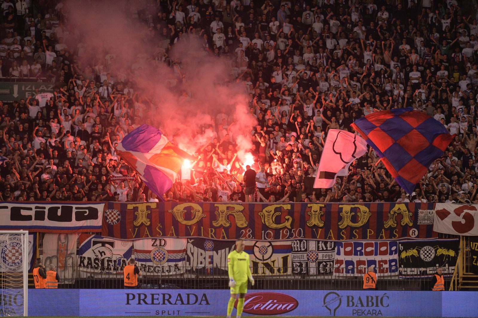 Split, 22.10.2023 - Susret 12. kola Prve HNL Hajduk - Osijek.  foto / HINA/ Mario STRMOTIĆ/ ms