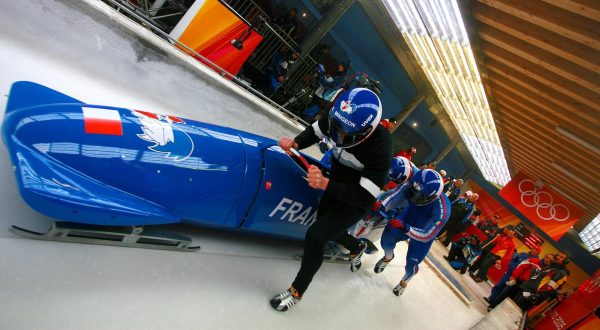 23.02.2006., Torino, Italija - XX Zimske olimpijske igre. Francuska bob reprezentacija tijekom treninga. "nPhoto: Zeljko Lukunic/PIXSELL