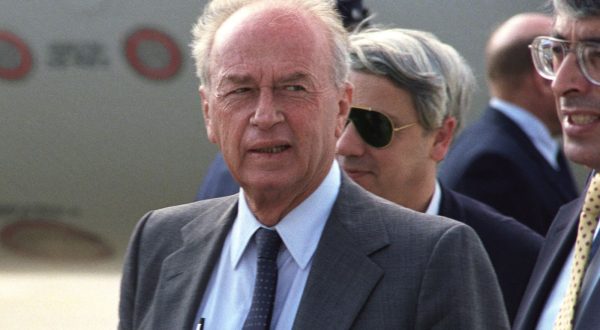 Israeli Minister of Defense Yitzhak Rabin arrives in the United States.