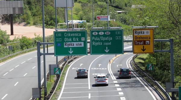 04.05.2023., Rijeka - Zavrsetak autoceste A6 Rijeka - Zagreb, na Orehovici na ulazu u Rijeku, prije spoja sa autocestom A7. Photo: Goran Kovacic/PIXSELL