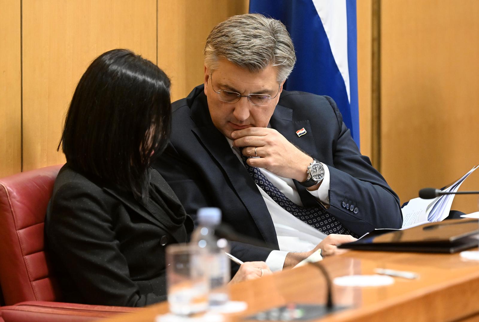 15.11.2023., Zagreb - U saboru rasprava o povjerenju ministrici Mariji Vuckovic.  Photo: Marko Lukunic/PIXSELL