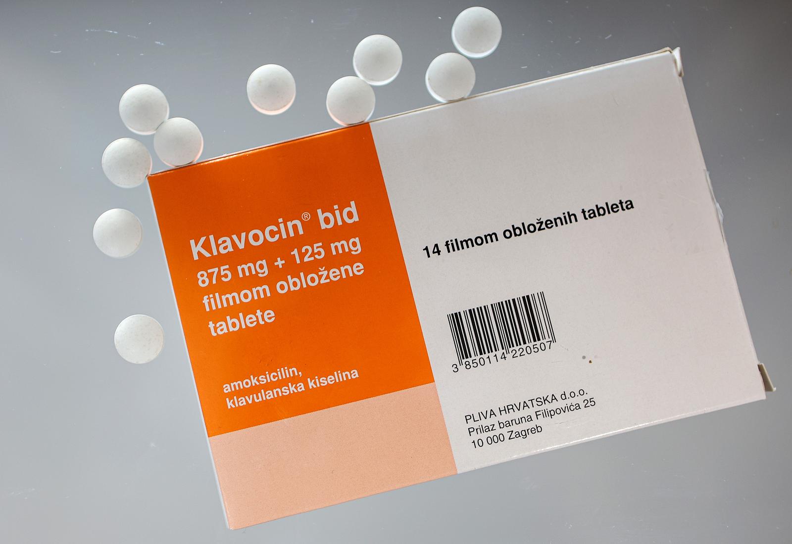 18.10.2021.,  Ilustracijske fotografije lijekova i tableta protiv bolova, antibiotik Klavocin bid.  Photo: Marko Prpic/PIXSELL
