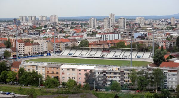 27.04.2018., Zagreb - Pogled iz zraka na stadion u Kranjcevicevoj ulici."nPhoto: Slavko Midzor/PIXSELL"n