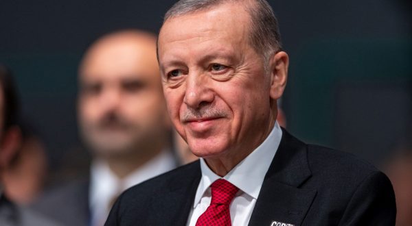 epa11005668 Turkish President Recep Tayyip Erdogan attends the UN Climate Change Conference COP28, in Dubai, United Arab Emirates, 01 December 2023. The 2023 United Nations Climate Change Conference (COP28), runs from 30 November to 12 December, and is expected to host one of the largest number of participants in the annual global climate conference as over 70,000 estimated attendees, including the member states of the UN Framework Convention on Climate Change (UNFCCC), business leaders, young people, climate scientists, Indigenous Peoples and other relevant stakeholders will attend.  EPA/MARTIN DIVISEK