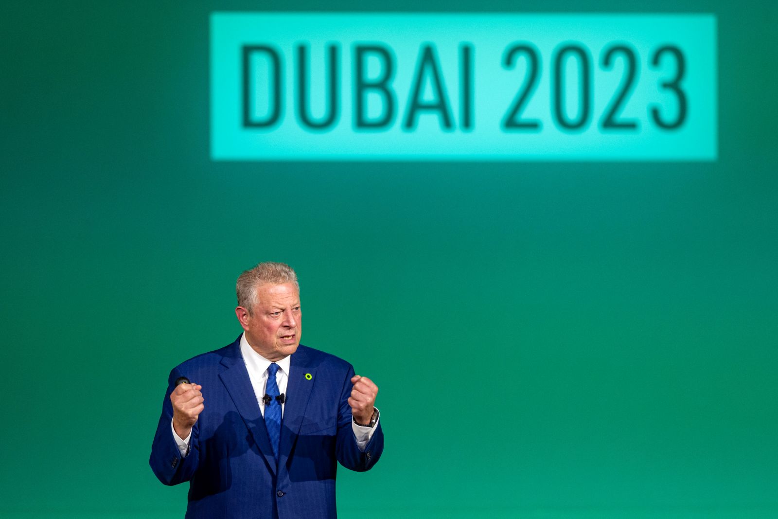 epa11008569 Al Gore, Former Vice President of the United States and Chairman and Co-Founder of Generation Investment Management, speaks during the UN Climate Change Conference COP28, in Dubai, United Arab Emirates, 03 December 2023. The 2023 United Nations Climate Change Conference (COP28), runs from 30 November to 12 December, and is expected to host one of the largest number of participants in the annual global climate conference as over 70,000 estimated attendees, including the member states of the UN Framework Convention on Climate Change (UNFCCC), business leaders, young people, climate scientists, Indigenous Peoples and other relevant stakeholders will attend.  EPA/MARTIN DIVISEK