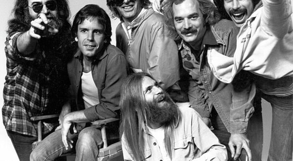 This Grateful Dead promotional photo from April 1979 shows the lineup the band used until 1990, left to right, Jerry Garcia, Bob Weir, Phil Lesh, Brent Mydland, Bill Kreutzmann and Mickey Hart.