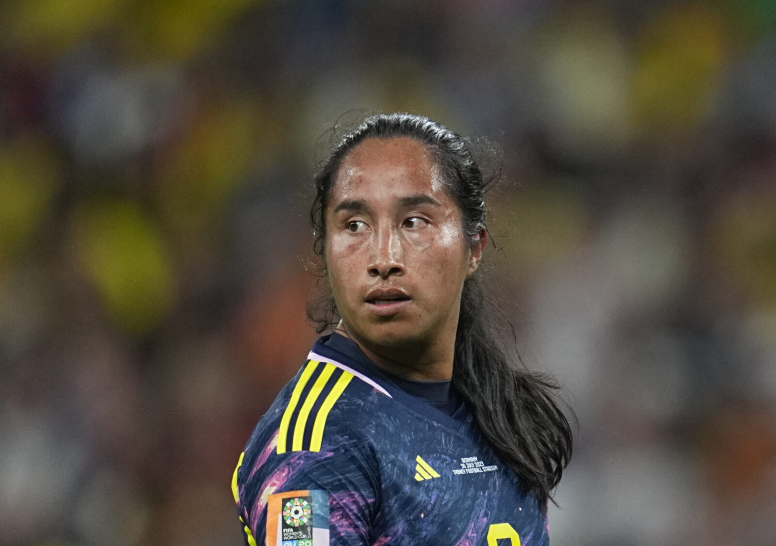 July 30 2023: Mayra Ramirez (Colombia) looks on during a game, , at , , . Kim Price/CSM (Credit Image: © Kim Price/Cal Sport Media) (Cal Sport Media via AP Images)