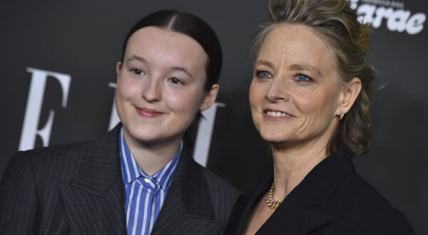 Bella Ramsey, left, and Jodie Foster attend the ELLE Women in Hollywood celebration, Tuesday, Dec. 5, 2023, in Los Angeles. (Photo by Jordan Strauss/Invision/AP)