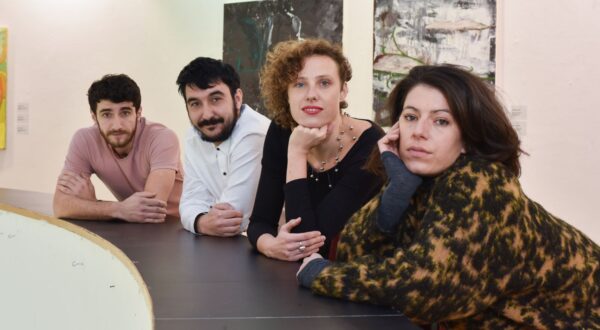05.01.2024., Zagreb - Mladi umjetnici Natalia Borcic Peuc, Mislav Tadic, Masa Barisic i Mario Romoda. 

Photo Sasa ZinajaNFoto
