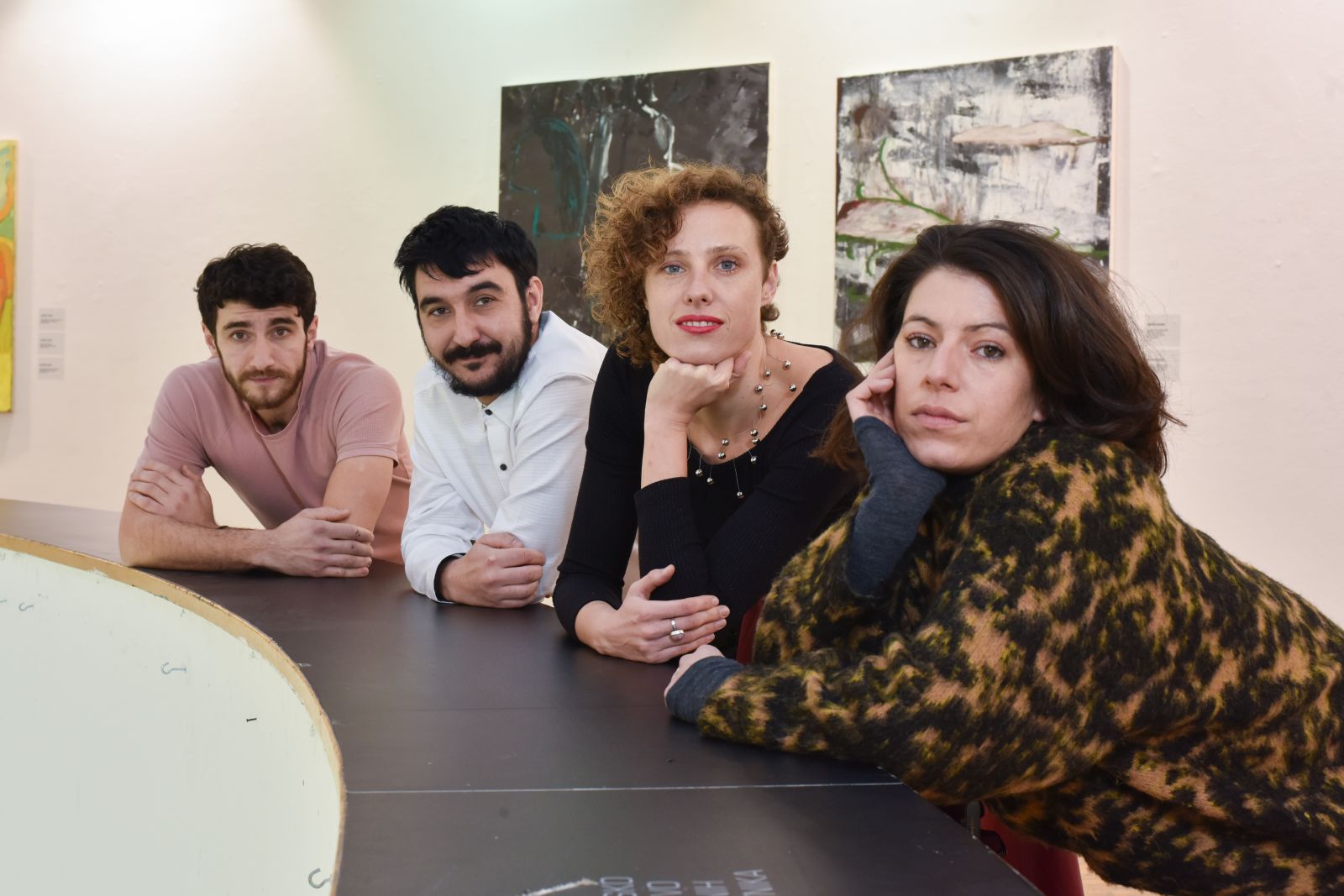 05.01.2024., Zagreb - Mladi umjetnici Natalia Borcic Peuc, Mislav Tadic, Masa Barisic i Mario Romoda. 

Photo Sasa ZinajaNFoto