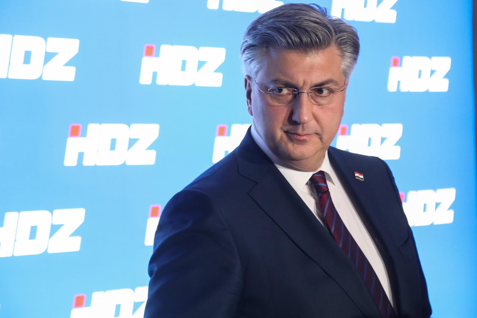 15.01.2024.,Zagreb - Predsjednik Vlade RH do je izjavu za medije nakon sjednice Sireg predsjednistva HDZ-a Photo: Zeljko Hladika/PIXSELL