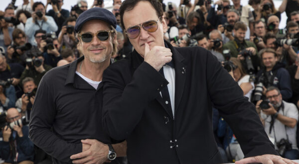 Brad Pitt and Quentin Tarantino pose for photographers at the photo call for the film 'Once Upon a Time in Hollywood' at the 72nd international film festival, Cannes, southern France, Wednesday, May 22, 2019. (Photo by Vianney Le Caer/Invision/AP)