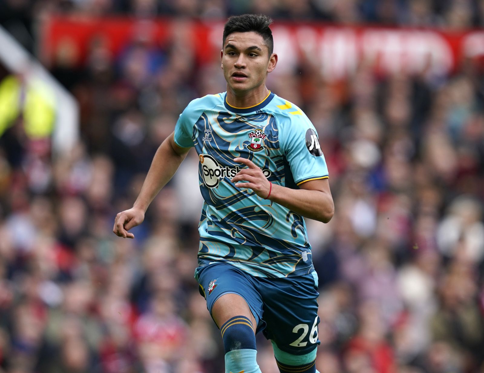 March 12, 2023, Manchester: Manchester, England, 12th March 2023. Carlos Alcaraz of Southampton during the Premier League match at Old Trafford, Manchester. (Credit Image: © Andrew Yates/CSM via ZUMA Press Wire) (Cal Sport Media via AP Images)