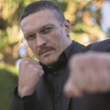 Ukrainian heavyweight boxing champion Oleksandr Usyk, poses for a photo during an interview with The Associated Press, in Valencia, Spain, Thursday, Nov. 9, 2023.  The heavyweight title fight between Oleksandr Usyk and Tyson Fury now appears likely for February. Though Usyk isn’t convinced. The Ukrainian has his doubts because the fight had been planned for Dec. 23 in Saudi Arabia. (AP Photo/Jose Breton)