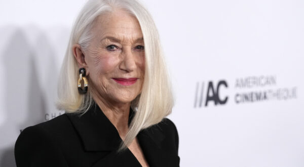 Dame Helen Mirren poses at the 37th Annual American Cinematheque Awards at the Beverly Hilton, Thursday, Feb. 15, 2024, in Beverly Hills, Calif. (AP Photo/Chris Pizzello)