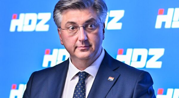 19.2.2024., Zagreb - Premijer Andrej Plenkovic dao je izjavu za medije nakon sjednice sireg Predsjednistva HDZ-a. Photo: Neva Zganec/PIXSELL