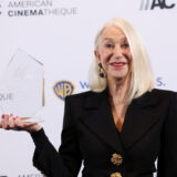 Actor and honoree Helen Mirren poses with the award for a picture at the 37th American Cinematheque Awards in Beverly Hills, California, U.S. February 15, 2024. REUTERS/Mario Anzuoni Photo: MARIO ANZUONI/REUTERS