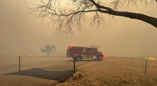 epa11187646 A handout photo made available by the  Greenville, Texas Fire-Rescue while helping to contain a wildfire in the panhandle region of Texas, USA, 27 February 2024 (issued 28 February 2024). The fire is affecting 500,000 acres of land and is the second largest fire in Texas history.  EPA/GREENVILE, TX FIRE-RESCUE HANDOUT  HANDOUT EDITORIAL USE ONLY/NO SALES HANDOUT EDITORIAL USE ONLY/NO SALES