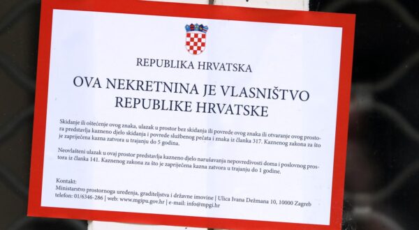 07.07.2023., Zagreb - Zapecacena drzavna nekretnina, ilustracija.  Photo: Patrik Macek/PIXSELL