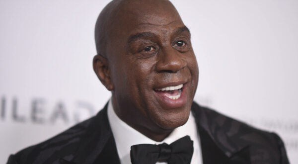 Magic Johnson attends the Elizabeth Taylor Ball to End AIDS on Thursday, Sept. 21, 2023, at The Beverly Hills Hotel in Beverly Hills, Calif. (Photo by Richard Shotwell/Invision/AP)