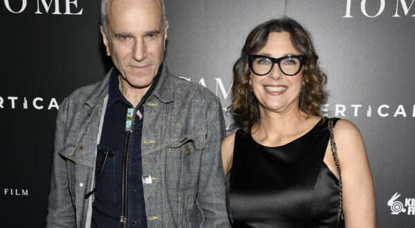 Daniel Day-Lewis, left, and wife Rebecca Miller attend a special screening of "She Came to Me" at Metrograph on Tuesday, Oct. 3, 2023, in New York. (Photo by Evan Agostini/Invision/AP)