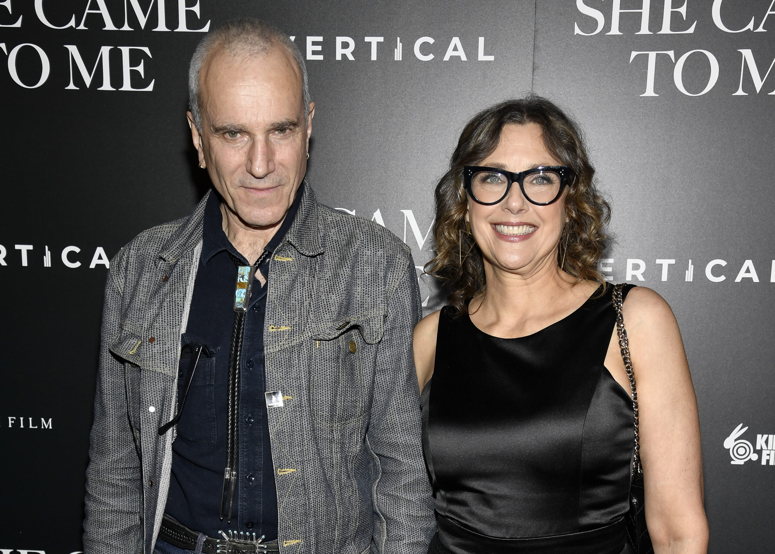 Daniel Day-Lewis, left, and wife Rebecca Miller attend a special screening of "She Came to Me" at Metrograph on Tuesday, Oct. 3, 2023, in New York. (Photo by Evan Agostini/Invision/AP)