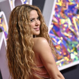Shakira arrives at the MTV Video Music Awards on Tuesday, Sept. 12, 2023, at the Prudential Center in Newark, N.J. (Photo by Evan Agostini/Invision/AP)