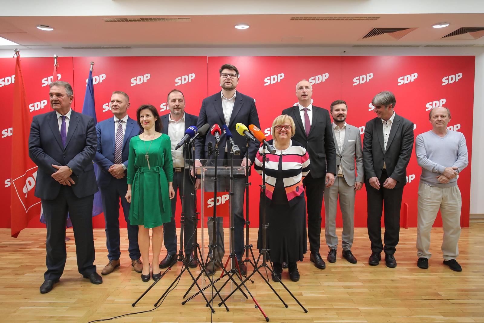 05.03.2024., Zagreb - Danas je SDP sazvao sastanak na koji su pozvani pripadnici devet politickih stranaka od centra na lijevo. Glavna tema je kako bila organizirati se i zajednicki izaci na izbore. Photo: Tomislav Miletic/PIXSELL