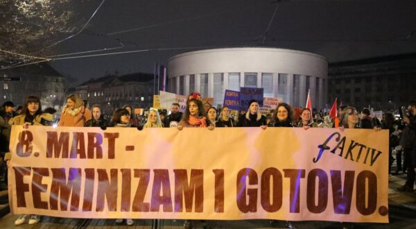 08.03.2024., Zagreb - Feministicki kolektiv fAKTIV organizirao je osmomartovski nocnom mars pod geslom „Feminizam i gotovo“. Photo: Tomislav Miletic/PIXSELL