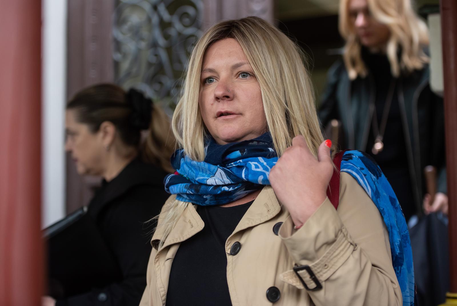 16.05.2023., Zagreb - Jelena Batarelo, odvjetnica Dragana Kovacevica, dala je izjavu za medije. Photo: Neva Zganec/PIXSELL