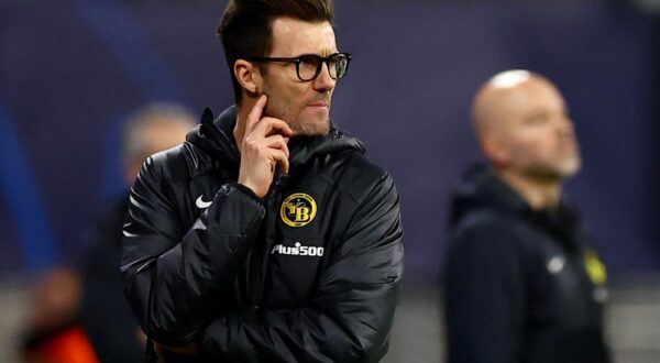 Soccer Football - Champions League - Group G - RB Leipzig v BSC Young Boys - Red Bull Arena, Leipzig, Germany - December 13, 2023 BSC Young Boys coach Raphael Wicky reacts REUTERS/Lisi Niesner Photo: LISI NIESNER/REUTERS