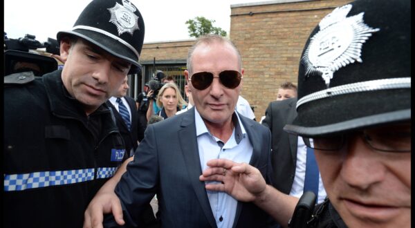Ex-England footballer Paul Gascoigne has been charged with harassing his ex-girlfriend with abusive messages. Source - BBC NEWS Former England footballer Paul Gascoigne leaving Stevenage Magistrates Court in Hertfordshire, Monday, 5th August 2013, after being charged of assault and being drunk and disorderly at Stevenage Train station on July 4th 2013. PUBLICATIONxINxGERxSUIxAUTxHUNxONLY xAndrewxParsonsx/xi-Imagesx IIM-11190-0005