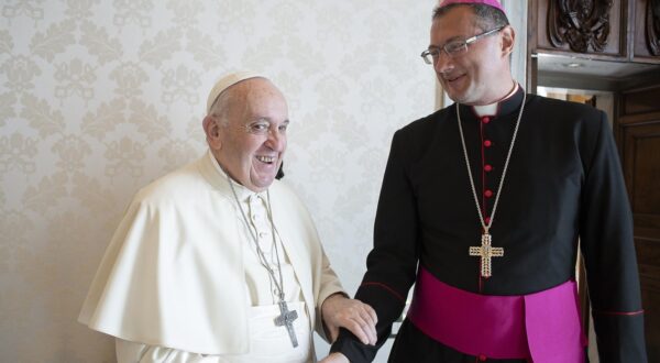 rome, ITALY  - Pope Francis welcomed in H.E. Msgr. Visvaldas Kulbokas, tit. Archbishop of Martana, Apostolic Nuncio to Ukraine in the Vatican

BACKGRID UK 2 SEPTEMBER 2021,Image: 630038654, License: Rights-managed, Restrictions: RIGHTS: WORLDWIDE EXCEPT IN AUSTRALIA, CANADA, ITALY, NEW ZEALAND, UNITED STATES, Model Release: no, Pictured: vaticMsgr. Visvaldas Kulbokaan ,, Credit line: IPA / BACKGRID / Backgrid UK / Profimedia