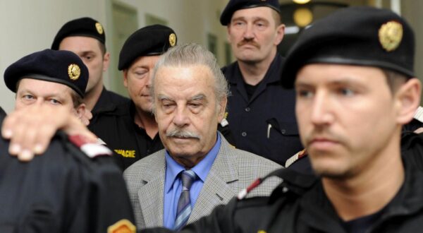 ** No Austria, Spain or Germany **
JOSEF FRITZL 
During the 4th day of his trial at the country court of St. Poelten, Austria.
The 73-year-old locked his daughter up in a cellar for 24 years & fathered 7 children by her. 
jospeh headshot portrait case law defendant accused grey gray moustache mustache facial hair police uniform hat guards 
March 19th, 2009,Image: 767626945, License: Rights-managed, Restrictions: **Not for sale in Austria, Germany or Spain**, Model Release: no, Credit line: People Picture / Capital pictures / Profimedia