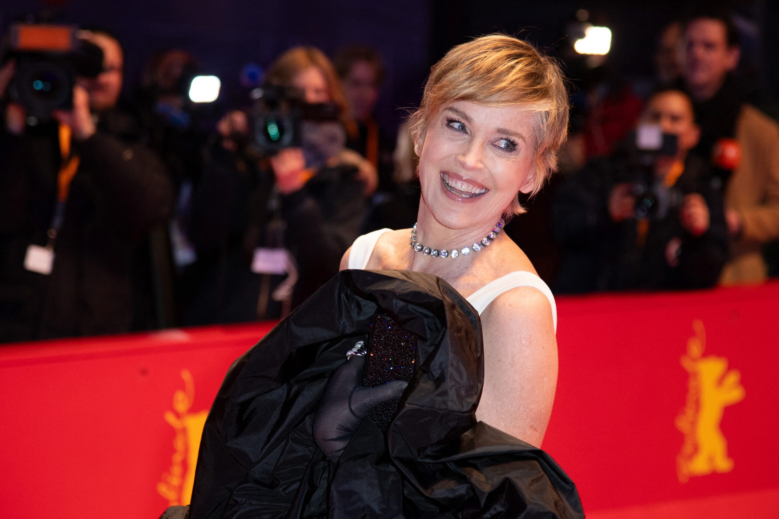Sharon Stone attending the Honorary Golden Bear And Homage For Martin Scorsese Red Carpet during the 74th Berlinale International Film Festival Berlin at Grand Hyatt Hotel in Berlin, Germany, on February 20, 2024.,Image: 848836572, License: Rights-managed, Restrictions: , Model Release: no, Credit line: Marechal Aurore/ABACA / Abaca Press / Profimedia