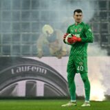 240307 Royale Union Saint-Gilloise vs Fenerbahce SK goalkeeper Dominik Livakovic 40 of Fenerbahce pictured during the Uefa Conference League round of 16 - first leg game in the 2023-2024 season between Royale Union Saint-Gilloise and Fenerbahce SK on March 7 , 2024 in Brussels, Belgium. Photo by David Catry / Isosport BRUSSELS BELGIUM Copyright: xx 446237,Image: 855744271, License: Rights-managed, Restrictions: PUBLICATIONxNOTxINxBELxUKxUSA, Credit images as "Profimedia/ IMAGO", Model Release: no, Credit line: IMAGO / imago sportfotodienst / Profimedia